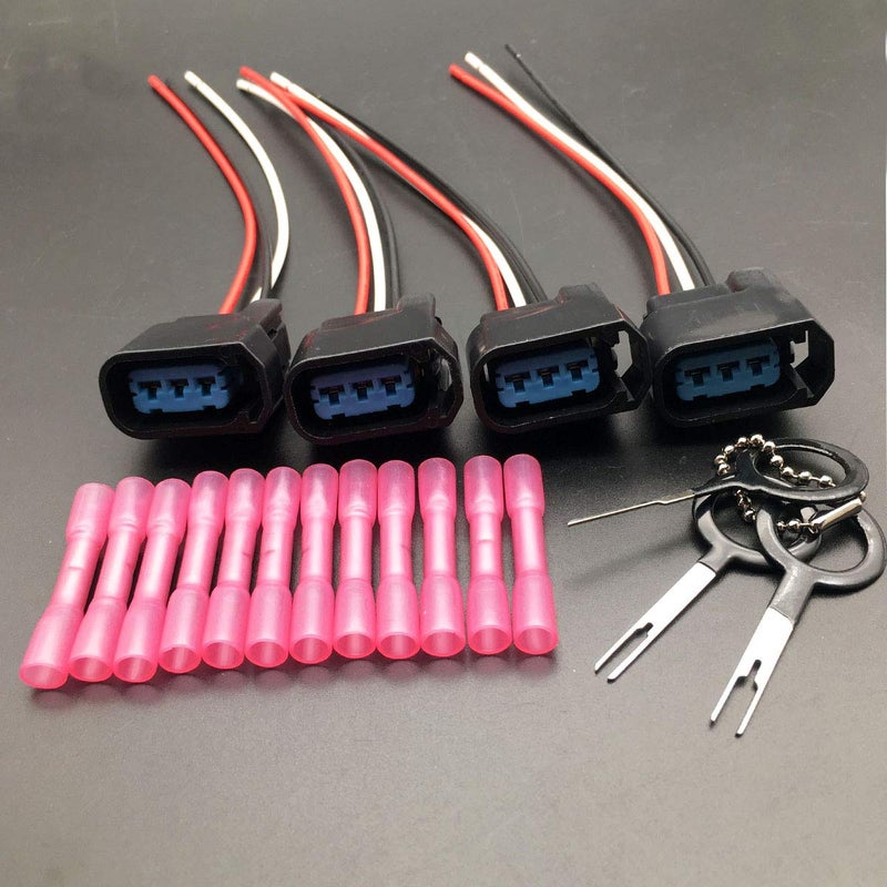 IBVIBV SET 4 Ignition Coil Connector Plug pigtails work For HONDA CIVIC CRV S2000 ACURA RSX K Series - Image 2